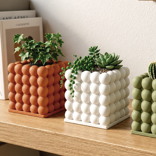 Macetero Cubo Burbuja